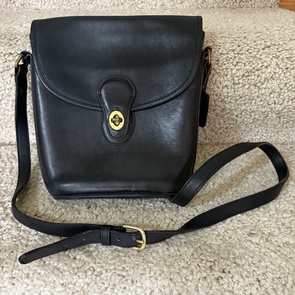 Vintage COACH #9936 Black "Bradley Bucket" Leather Shoulder Bag